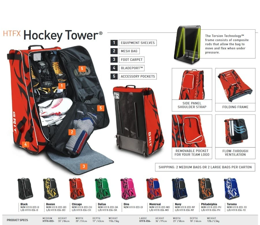 Rollentasche HTFX Hockey Tower Junior 1 Rollentasche HTFX Hockey Tower Junior
